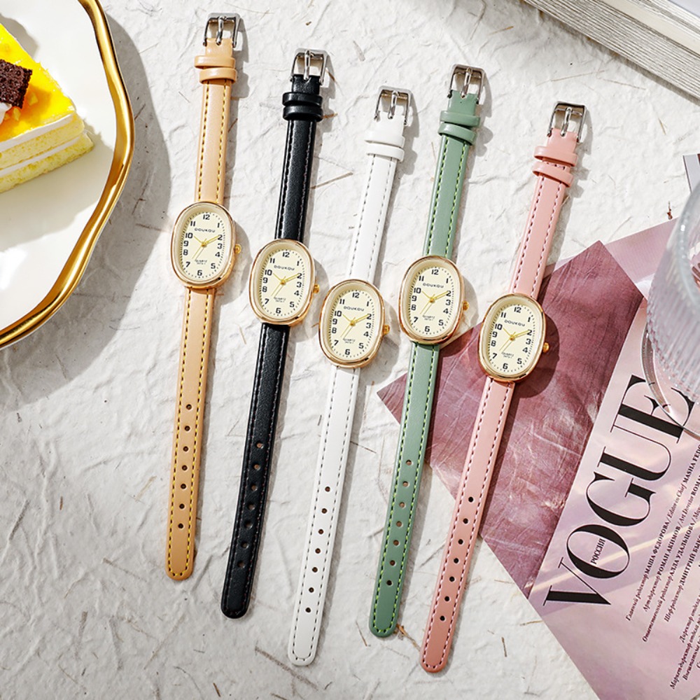 Luxury Watch Leather Strap - Montres de luxe à cadran ovale
