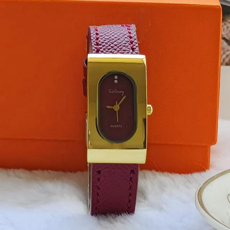 Luxury Watch Leather Strap - Dames de luxe marque femmes montre