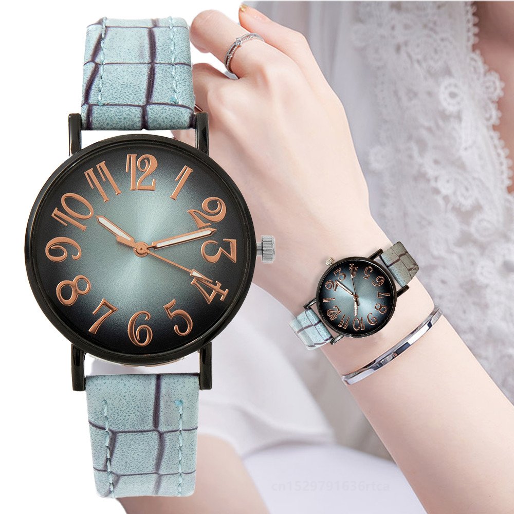 Luxury Watch Leather Strap - Montre femme luxe Montre à quartz