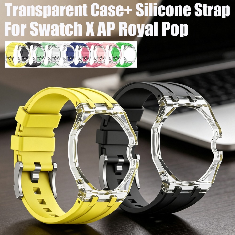 Luxury Watch Ap - Boîtier transparent + bracelet en silicone