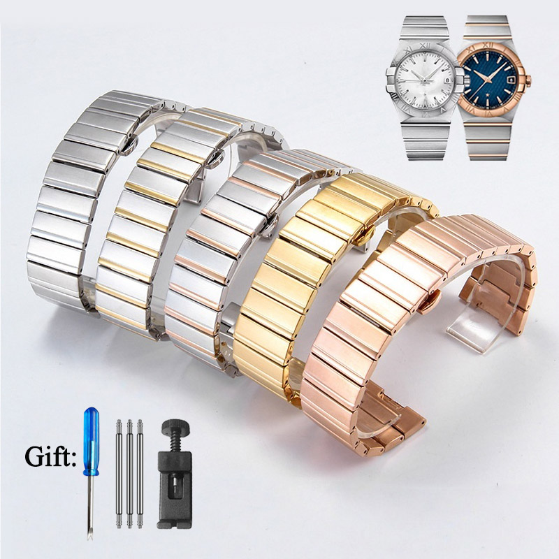 Omega Watch Constellation - Bracelet de montre en acier inoxydable
