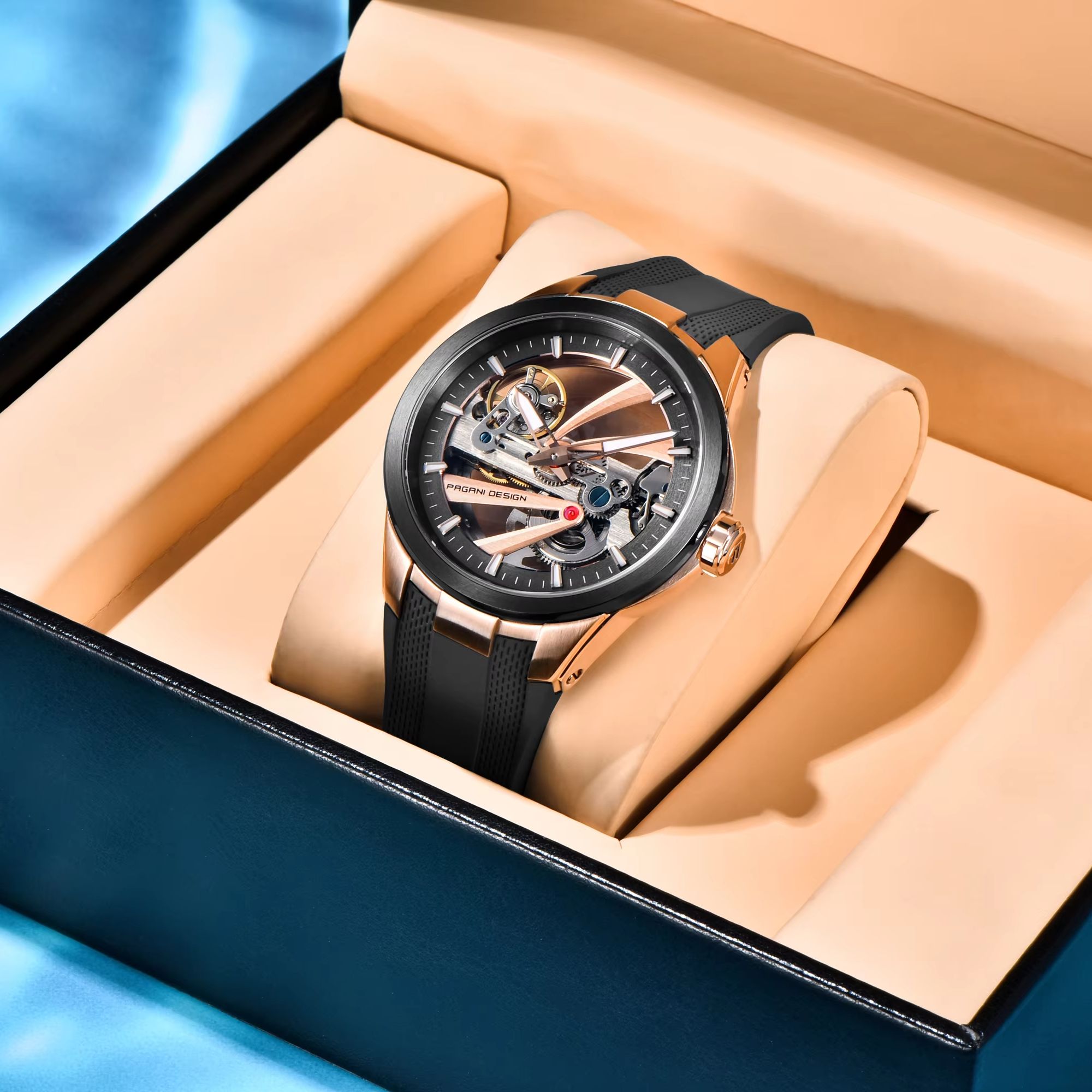 Montre mécanique pour homme PA - Luxury Watch Gold And Black avis et prix