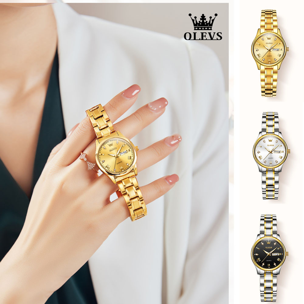 OLEVS-Montre à Quartz Étanche  - Luxury Watch Leather Strap avis et prix