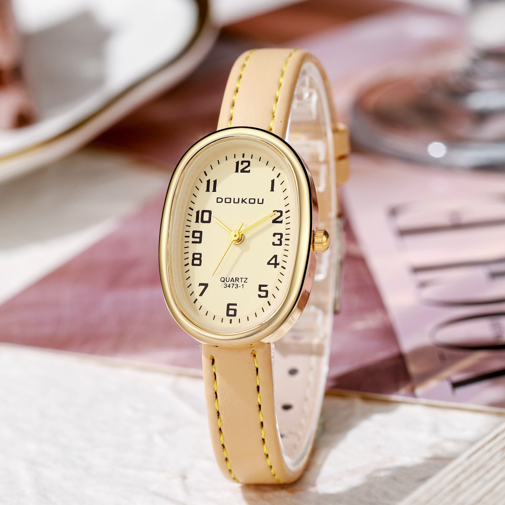 Montres de luxe à cadran ovale - Luxury Watch Leather Strap avis et prix