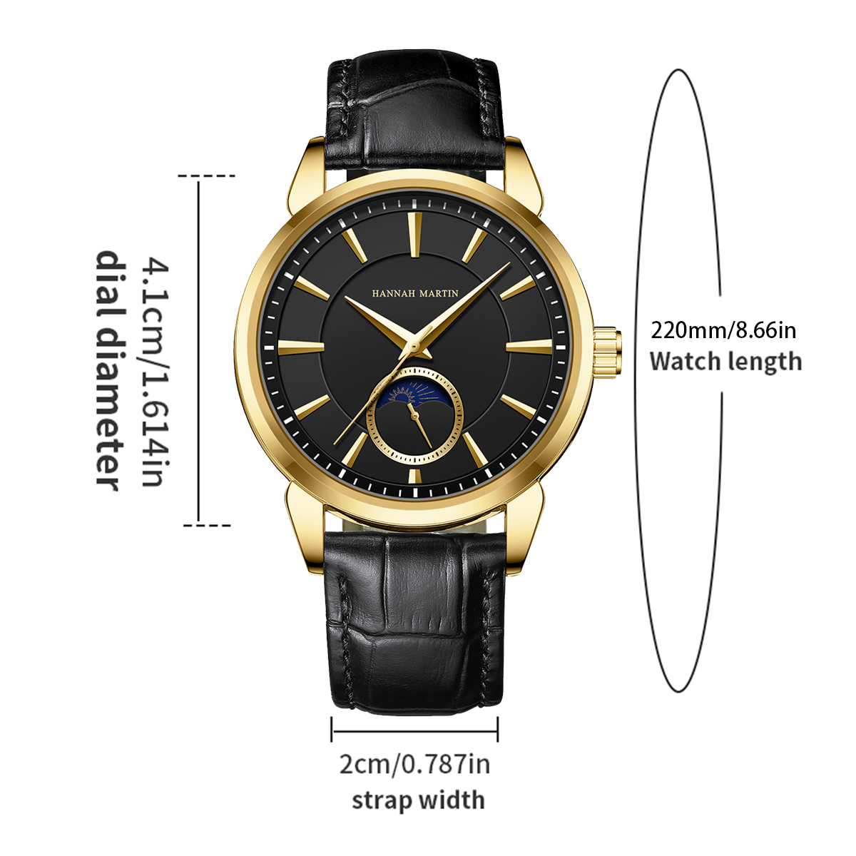 Hannah Martin hommes montre mu - Luxury Watch Gold And Black avis et prix