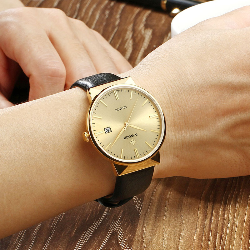 WWOOR hommes montres haut de g - Luxury Watch Gold And Black avis et prix