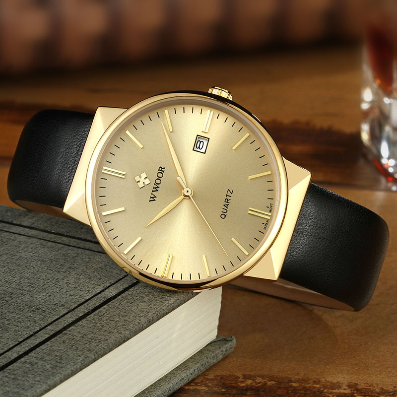 WWOOR hommes montres haut de g - Luxury Watch Gold And Black avis et prix
