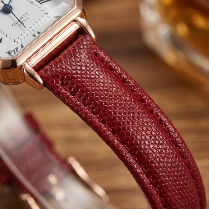 Montres à quartz rectangulaire - Luxury Watch Leather Strap avis et prix