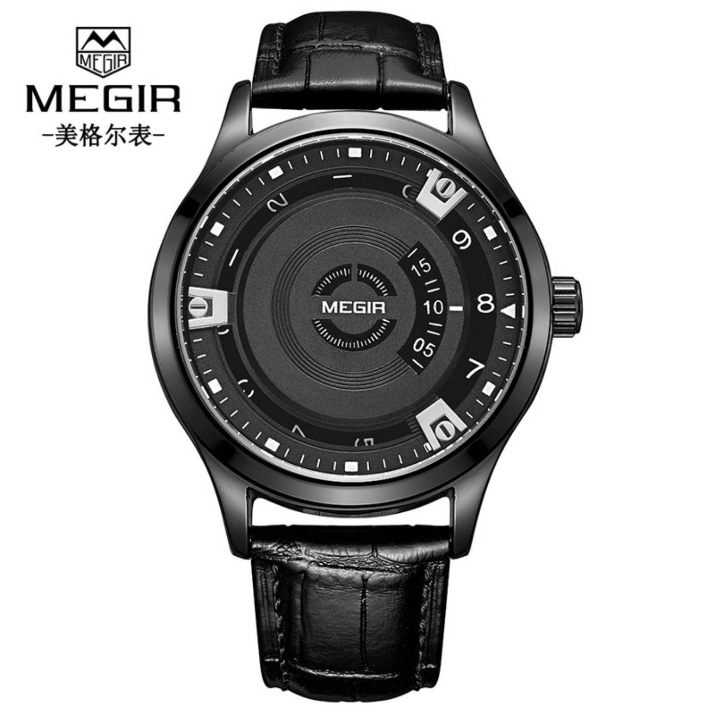 Montres pour hommes MEGIR, bra - Luxury Watch Leather Strap avis et prix