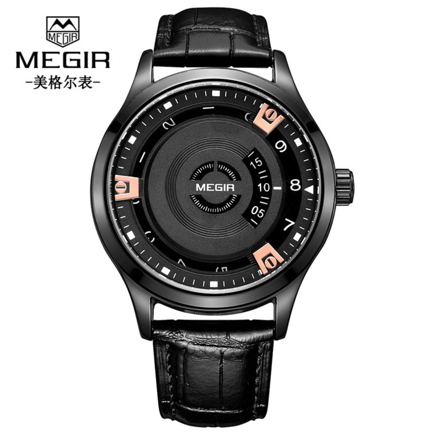 Montres pour hommes MEGIR, bra - Luxury Watch Leather Strap avis et prix