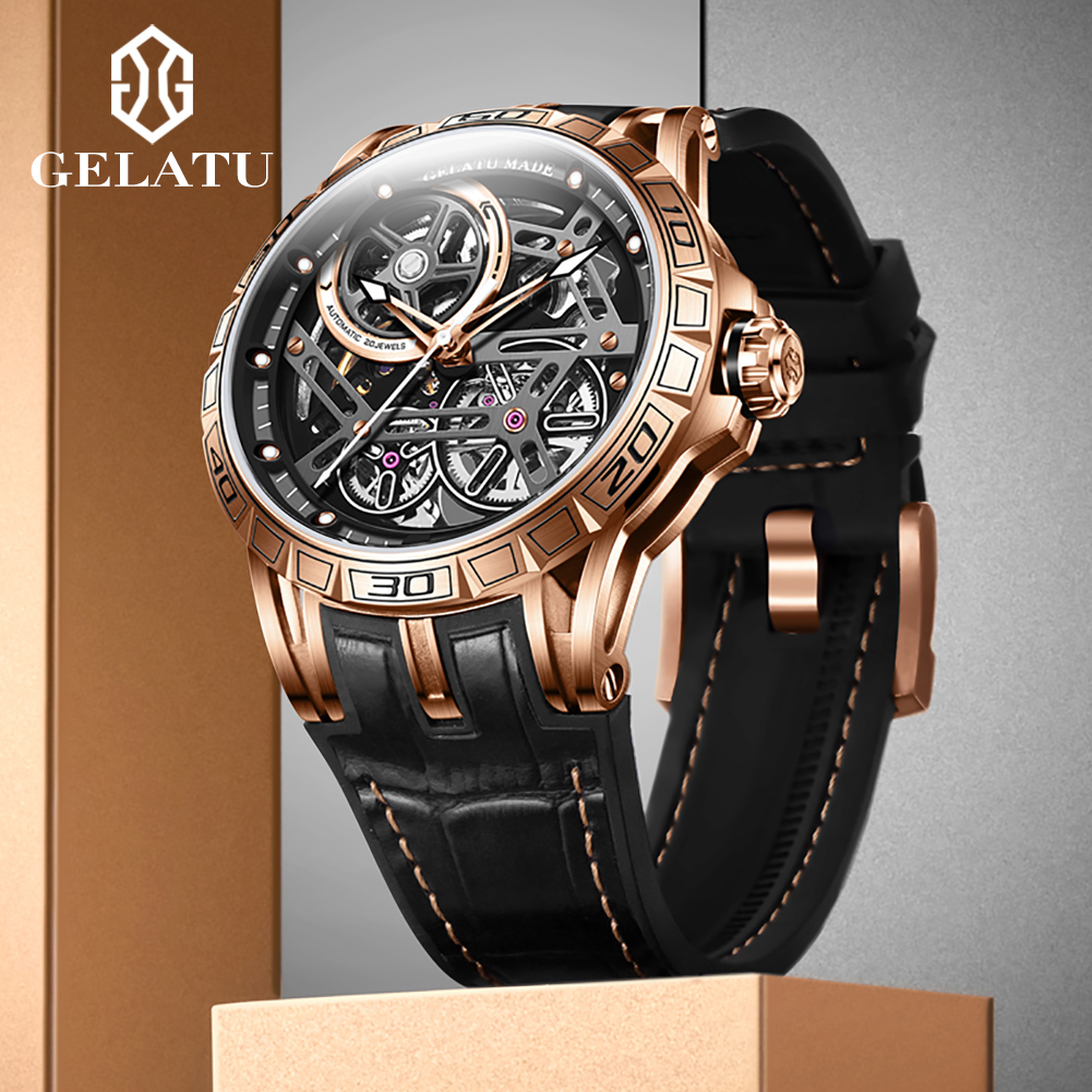 GELATU montres pour hommes de  - Luxury Watch Leather Strap avis et prix