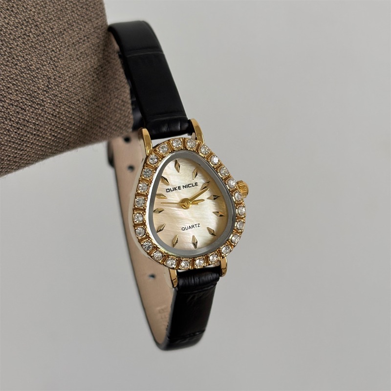 Montre à Quartz de luxe pour f - Luxury Watch Gold And Black avis et prix